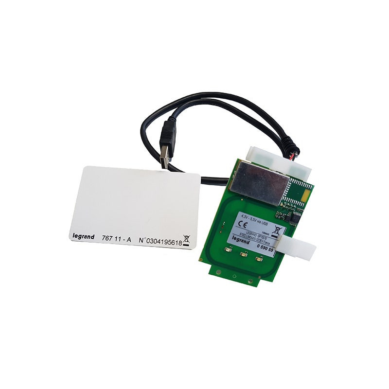 LEGRAND - RFID Reader for Green'UP Premium Charging Stations, with IP Communication Kit, Supplied with 1 Badge