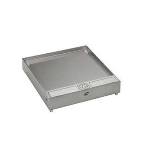 LEGRAND - Edge Trim for Tile 8 mm Thickness, Double Cable Outlet Stainless Steel Lid and Trim