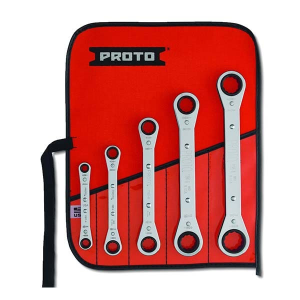 PROTO - Ratcheting Box Wrench Set, 5 Pieces, 12 Point