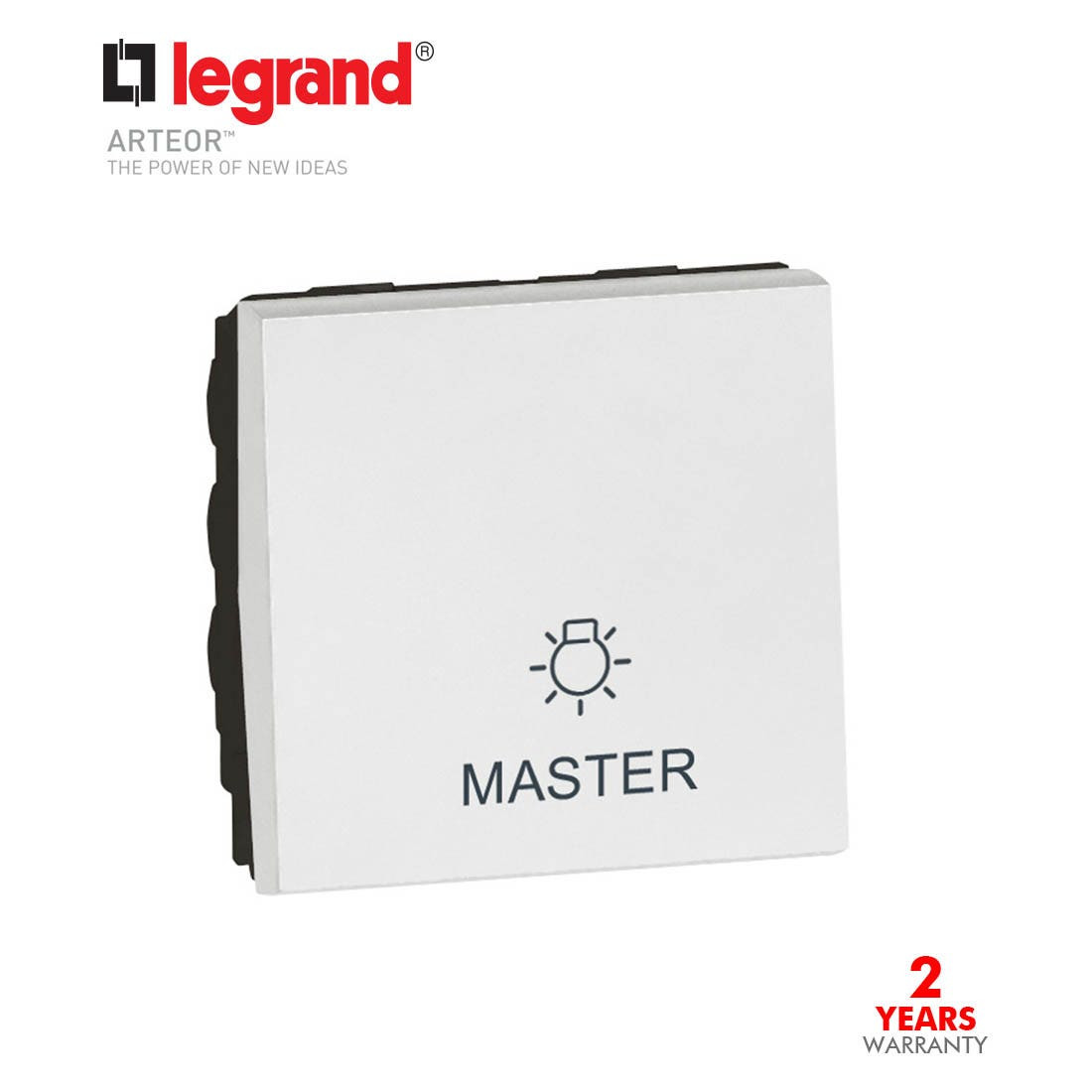 LEGRAND - Master Switch Arteor, Lighting Control, 2 Modules, White