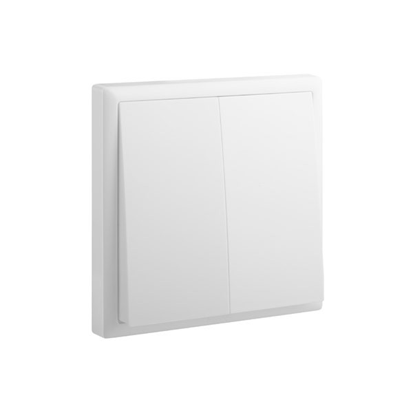 LEGRAND - Push-Button Switch Eloe, 2 Gang, 6A, 250V, White