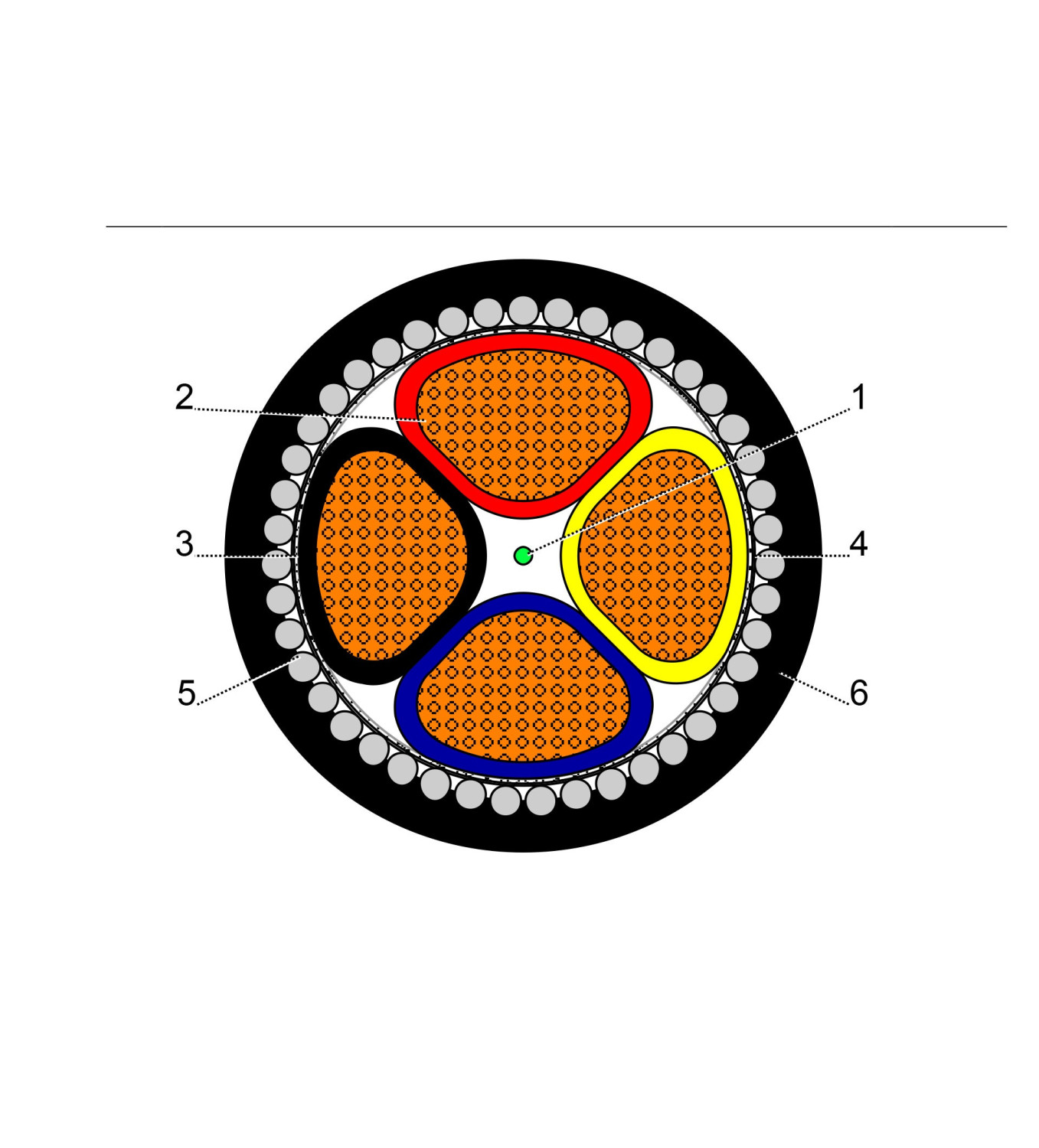 BAHRA CABLES - Power Cable Low Voltage, XLPE Copper SWA, 4x50mm, 600/1000V, Black - RM IEC 60502-1 FR-IEC 60332-1