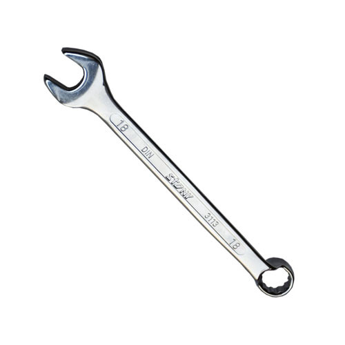 HEAVY DUTY COMBINATION SPANNER -DEEP OFFSET FULL POLISHED MIRROR FINISH 18MM