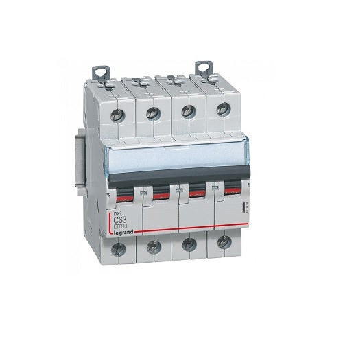 LEGRAND - MCB - DX³ 6000 - 10 kA - 4P 400 V~ - 63 A - C curve