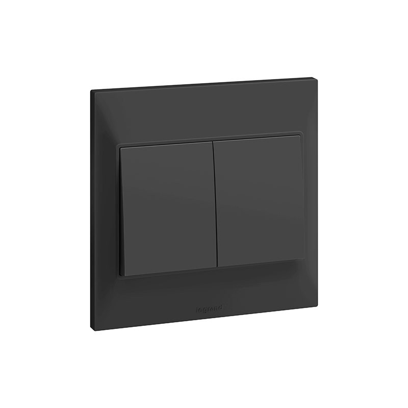 LEGRAND - Push Button Belanko S, 2 Gang, 6A 250V, Anthracite