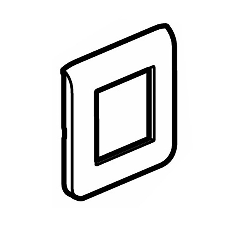 LEGRAND - Plate Mosaic Antimicrobial, 1 Gang, for 2 Modules, Grey