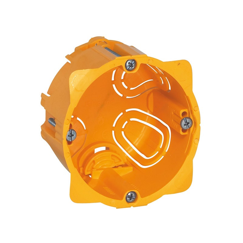 LEGRAND - Flush Mounting Box, Batibox, 1 Gang, 2 Modules, Ø67mm, Depth 60mm, Dry Partitions