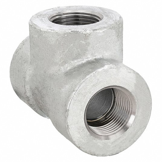 Tee, Forged Steel, 3/4Inch x 3/4Inch x 3/4Inch Pipe Size, NPT x NPT x NPT, Class 3000