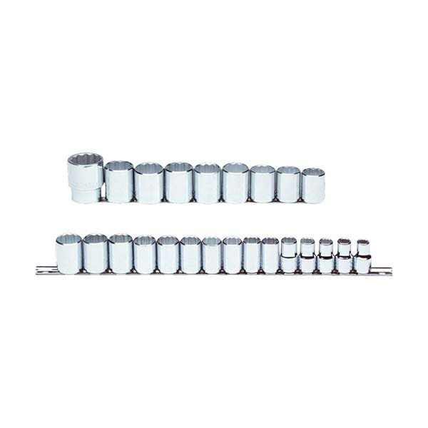 PROTO - 1/2" Drive Metric Socket Set, 24 Pieces, 12 Point