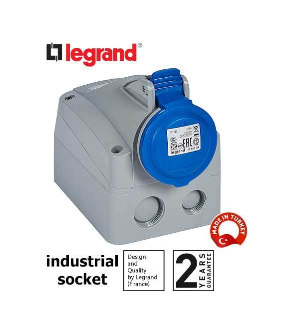 LEGRAND - Surface Mounting Socket P17, IP44, 200/250 V~, 16 A, 2P+E