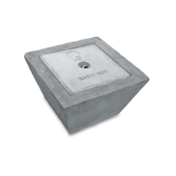BAHRA EARTHING - Concrete Earth Pit and Cover, 450x450x300mm, with Lifting Eye