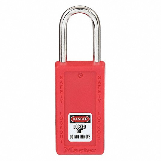 Lockout Padlock, Shackle Dia. 1/4 in