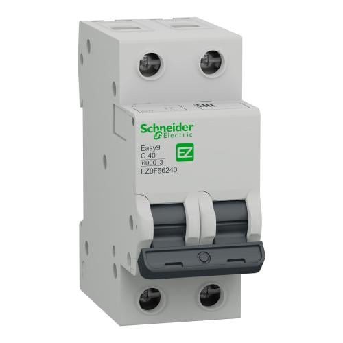 Schneider-Miniature circuit breaker (MCB)- Easy9- 2P-40A -C 6000A-230V- EZ9F56240
