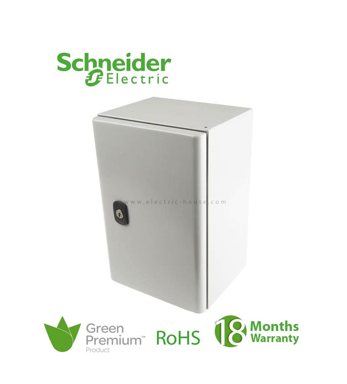 SCHNEIDER - Spacial CRN Plain Door w/o Mounting Plate, H500 x w400 x d200 IP66 IK10 RAL 7035