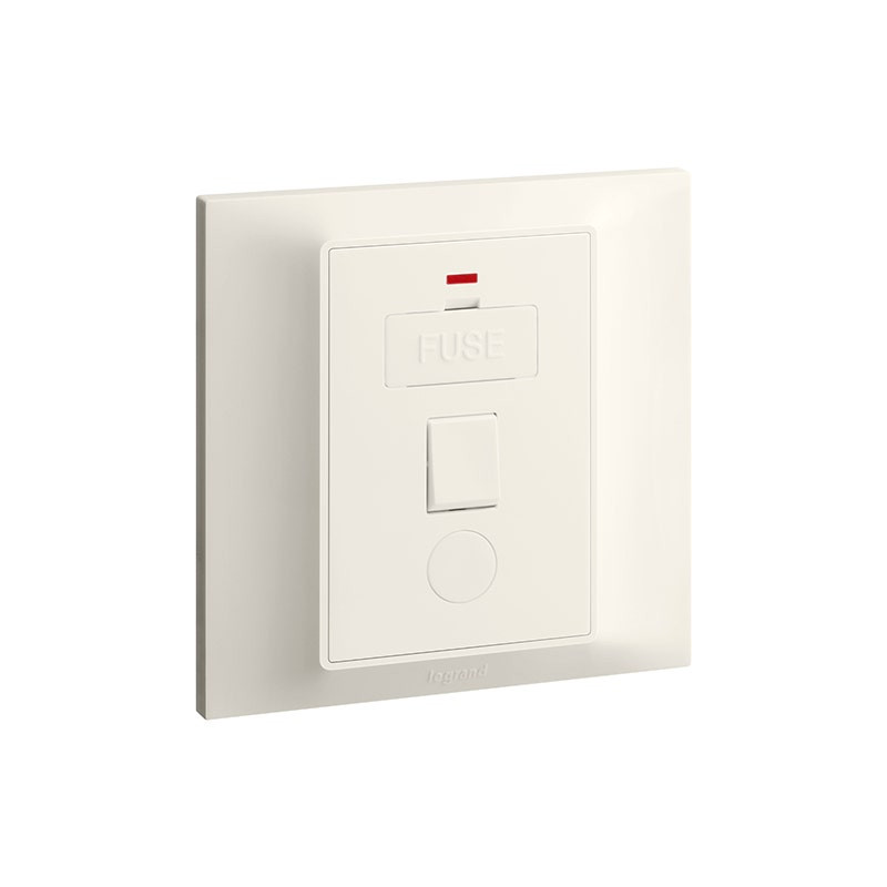 LEGRAND - Fused Connection Unit Belanko S, 13A, 250V, Switched + Neon + Cord Outlet, Ivory