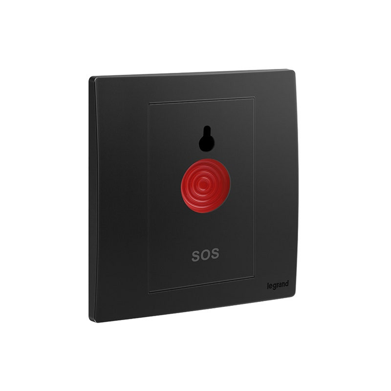 LEGRAND - Emergency Key Switch Mallia Senses, 1 Gang, Matt Black