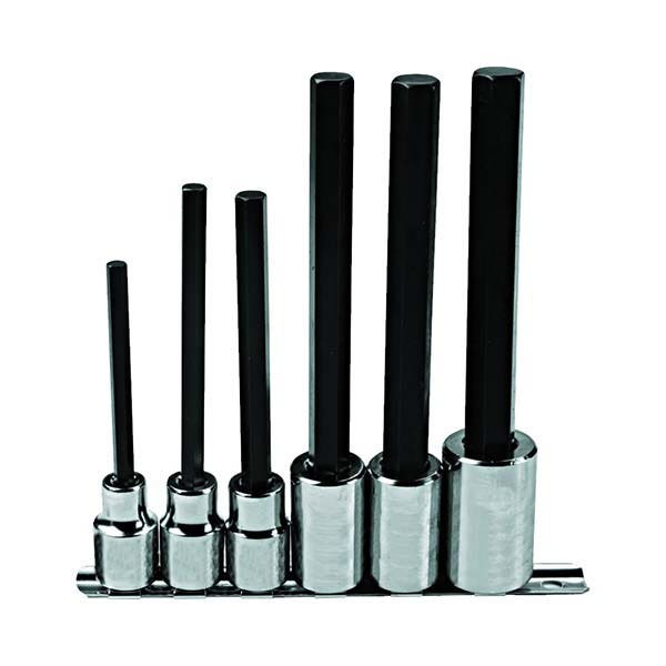 PROTO - 1/2" Drive Extra Long Hex Bit Set, 6 Pieces