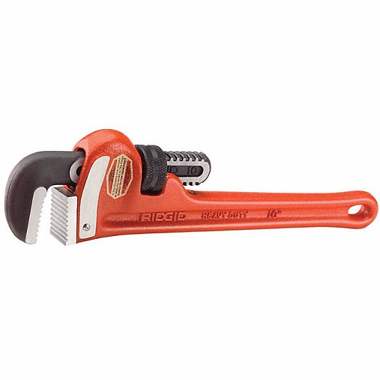 Straight Pipe Wrench, Cast Iron, Jaw Capacity 6 inch, Serrated, Overall Length 48 inch, I-Beam
