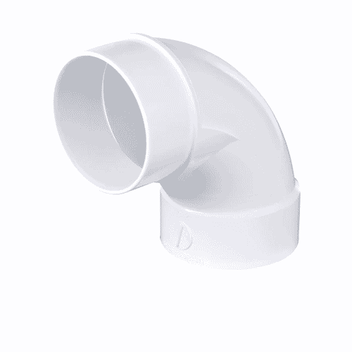 Chanel corner elbow 160 mm - white