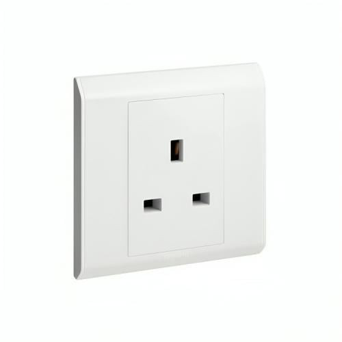 Single socket 13 amp - 250 volt from Legrand (Blanco S)