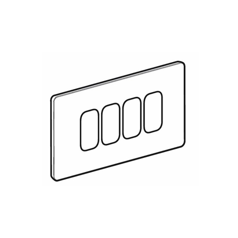 ليجراند - لوحة أمامية Synergy، تصميم Sleek، مجوز، 4 Grid Module، Glossy Gold