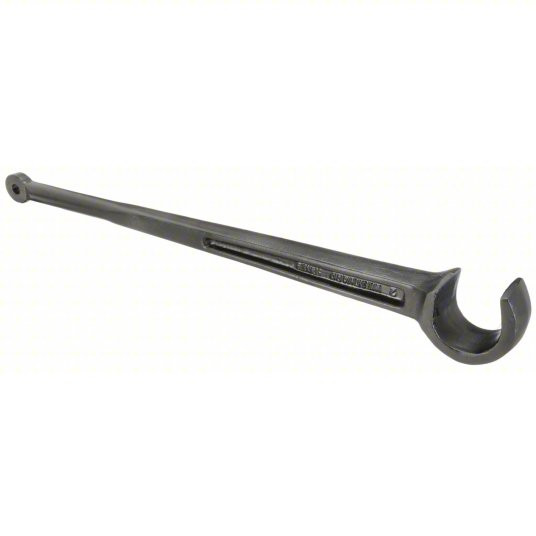Single End Valve Wheel Wrench, 2-inch Head Size, 27 inch Overall Length, Alloy Steel