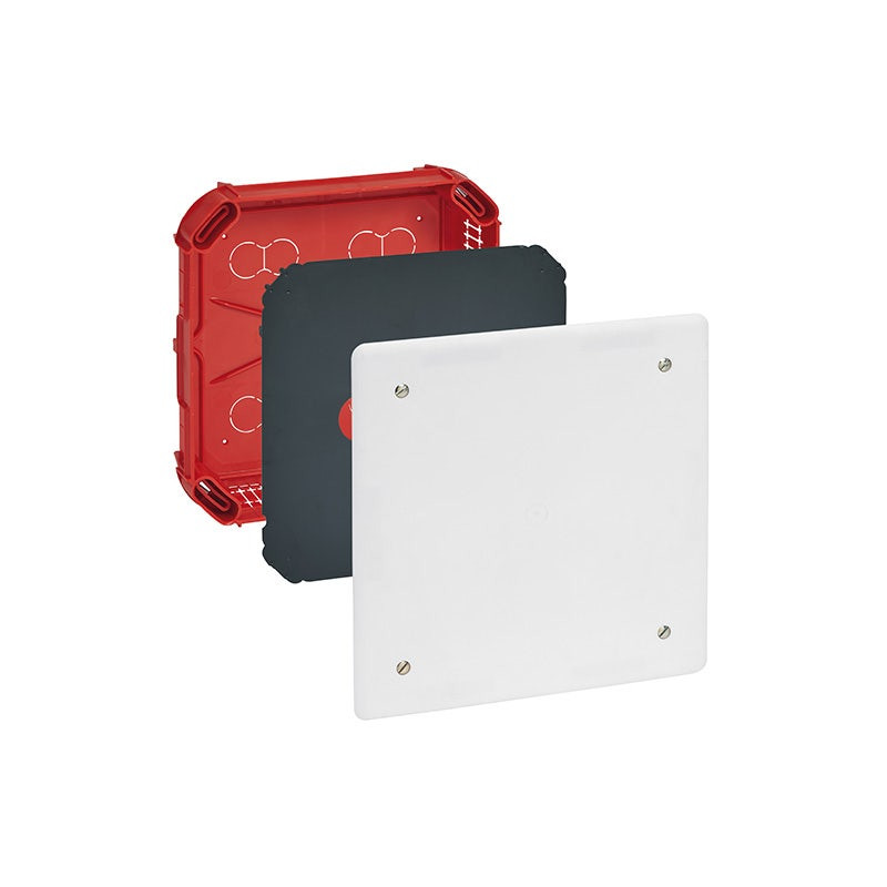 LEGRAND - Junction Box Batibox, with Cover and Screws, 175x175x40mm, Cover 195x195mm, Masonry