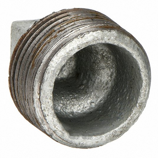 Square Head Plug, Malleable Iron, 1/2Inch Pipe Size, Male NPT