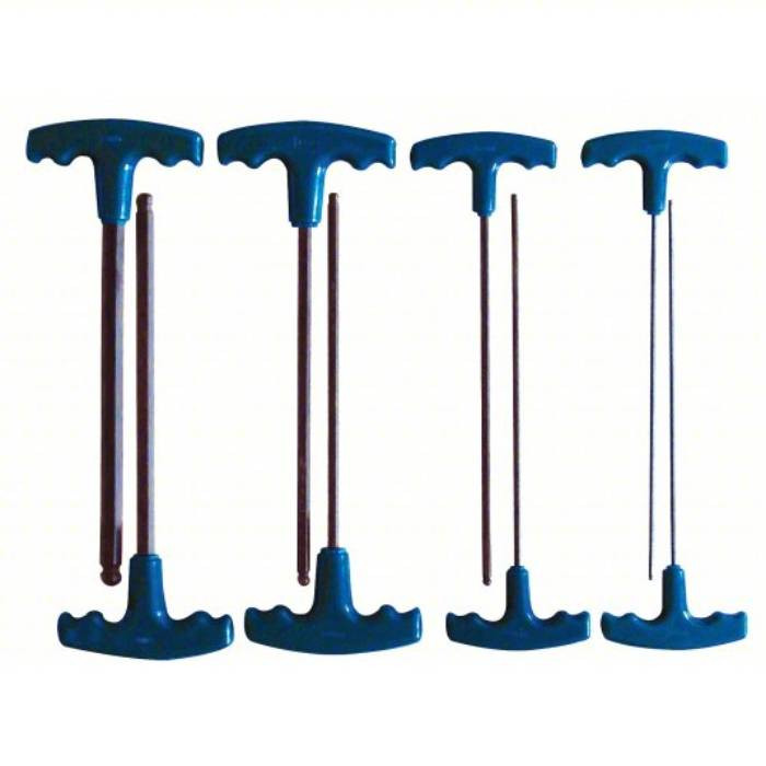 Hex Key Set, T, Metric, Long, 8 Pieces, 10 mm/2.5 mm/2 mm/3 mm/4 mm/5 mm/6 mm/8 mm Tip Size