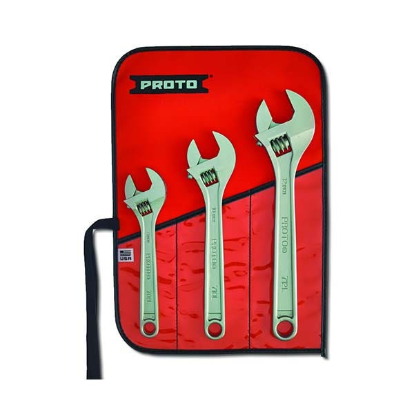PROTO - Clik-Stop Adjustable Wrench Set, 3 Pieces