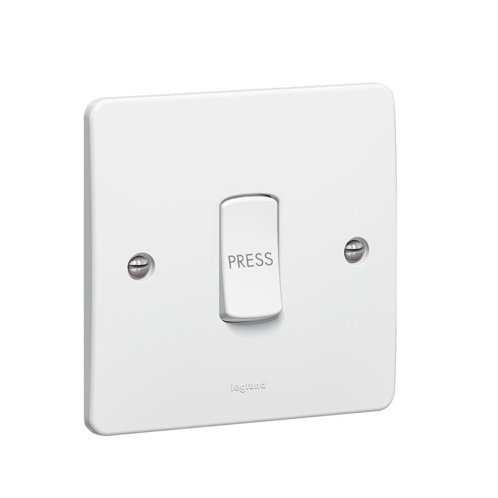 LEGRAND - Switch 10A 1G 2Way Press, Syn.White 
