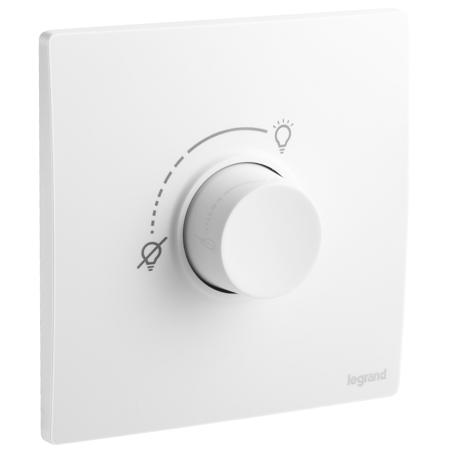 LEGRAND - Rotary Dimmer Mallia, RLC+LED, 100-240 V~, without Neutral, Matt White