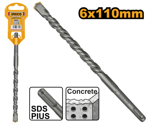 SDS Plus Hammer Drill Bit 06X110 mmريشة دريل بلك 110*6 ملم