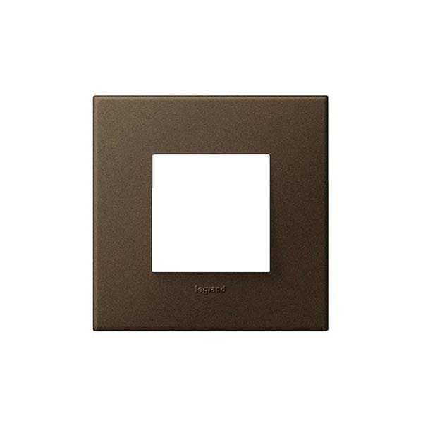 LEGRAND - Plate Arteor, BS, Square, 2 Modules, Dark Bronze