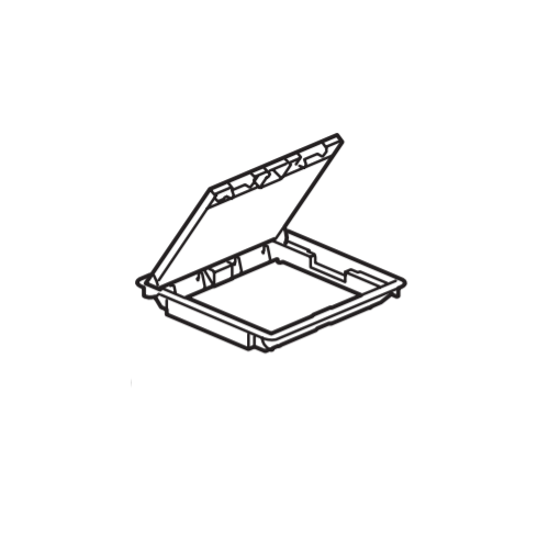 LEGRAND - Beige Cover RAL 7031 with Rigid Cable Exits, 3-Compartment