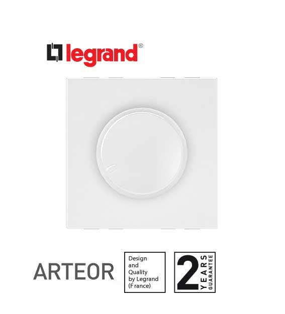 LEGRAND - Rotary Dimmer Arteor, Leading Edge, 400W, 2 Modules, White