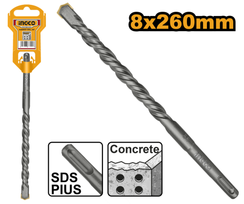 SDS Plus Hammer Drill Bit 08X260mmريشة دريل بلك 260*8 ملم