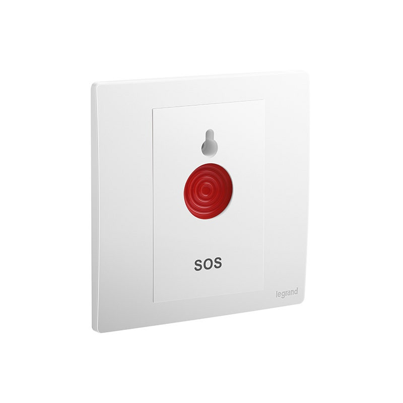 LEGRAND - Emergency Key Switch Mallia Senses, 1 Gang, Matt White
