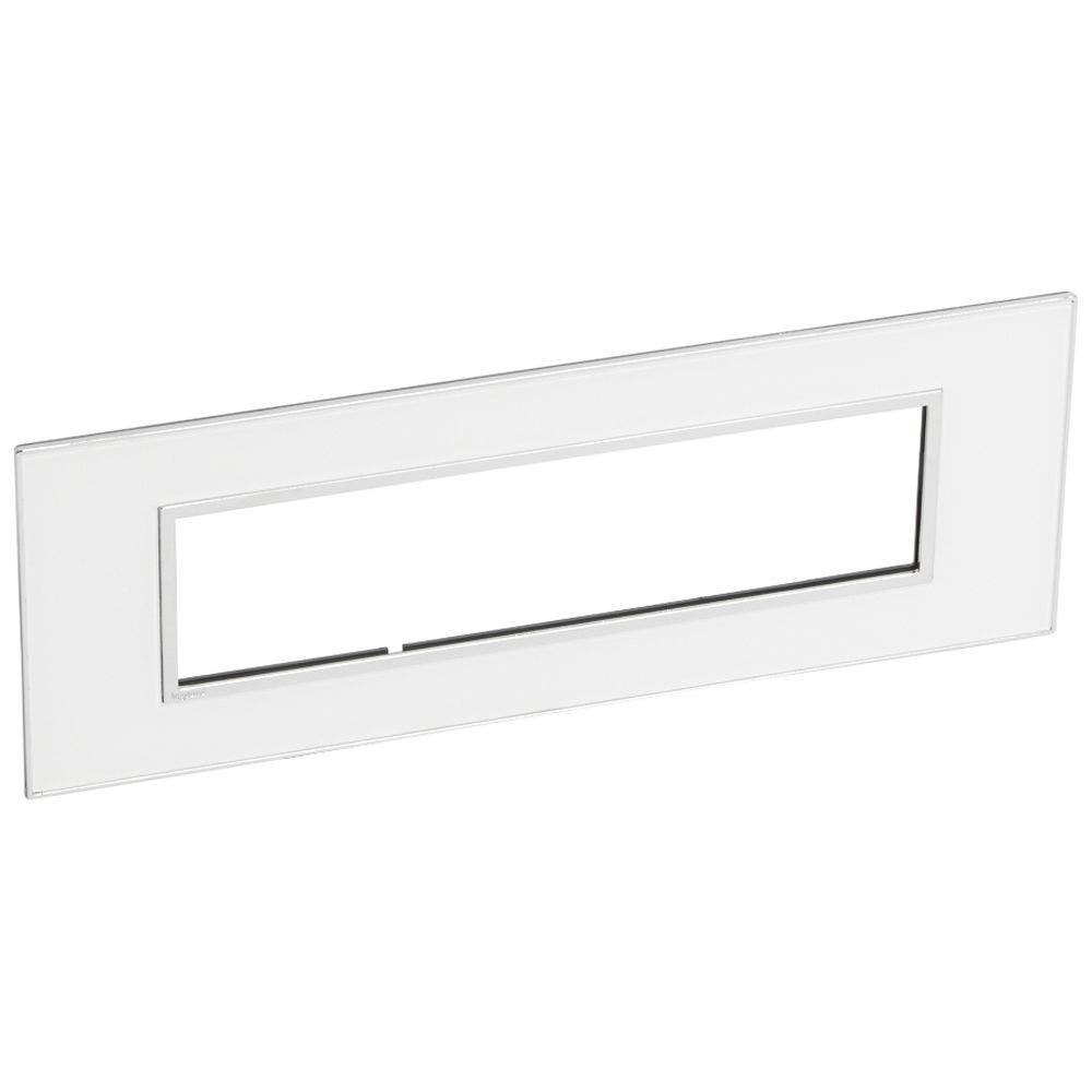 LEGRAND - Plate 8Mod w/ Support Frame BS, Mirror White Arteor