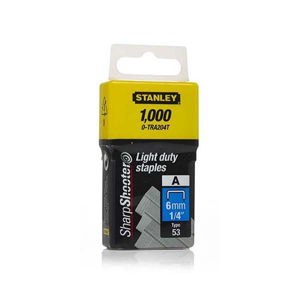 STANLEY - Staples Light Duty, 6mm, Type A, 1000 Pieces