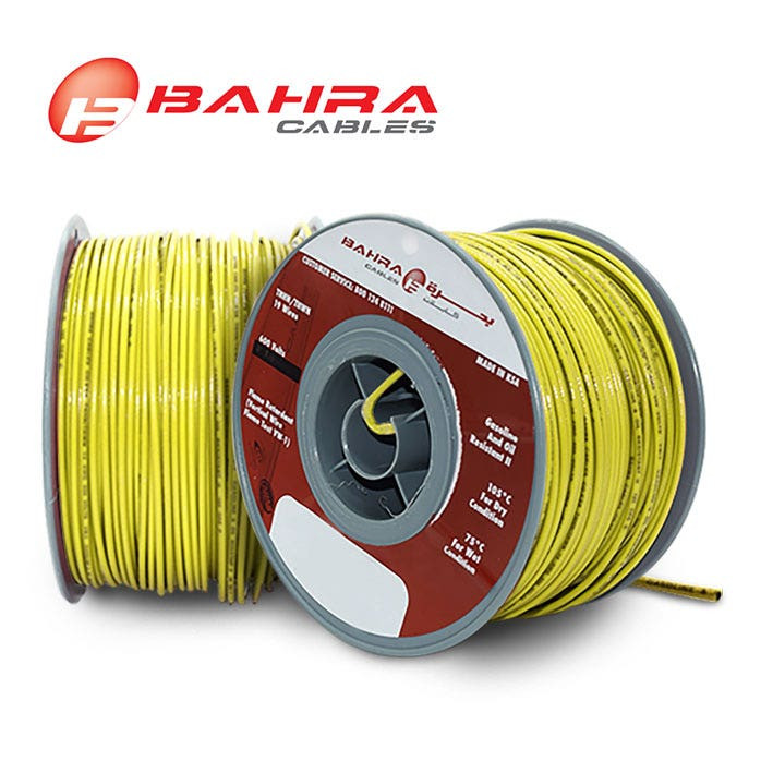BAHRA CABLES - American Standard, THHN Wire, 14 AWG, 600V, Yellow 