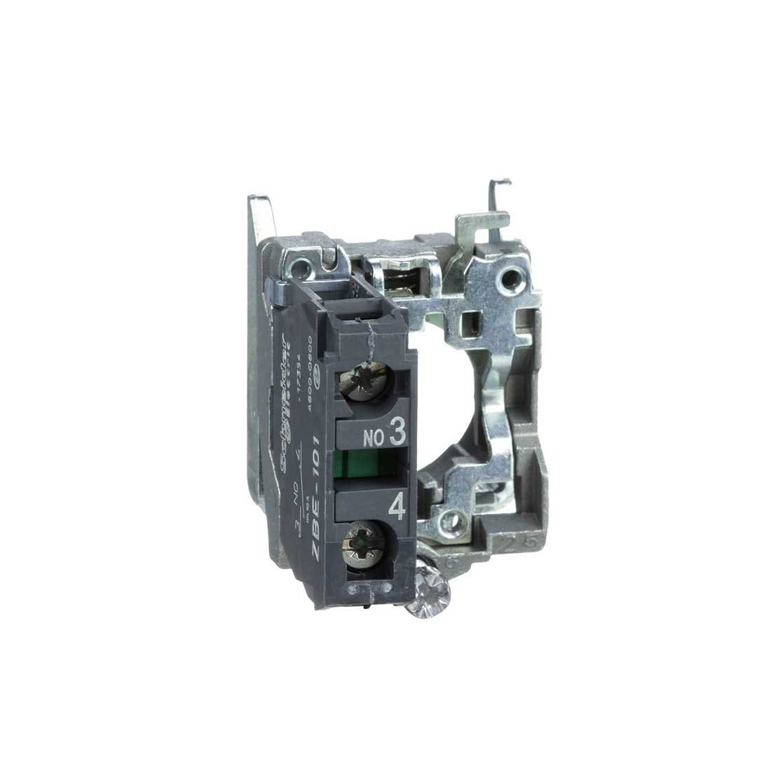 SCHNEIDER - Single Contact Block With Body/Fixing Collar 1No Screw Clamp Terminal