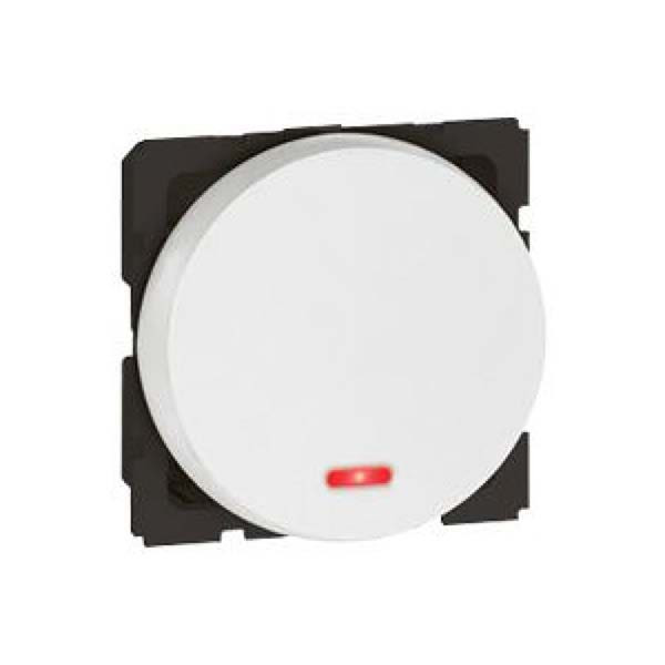 LEGRAND - 2-Way Switch Arteor, with Indicator, 20A, Round, 2 Modules, White