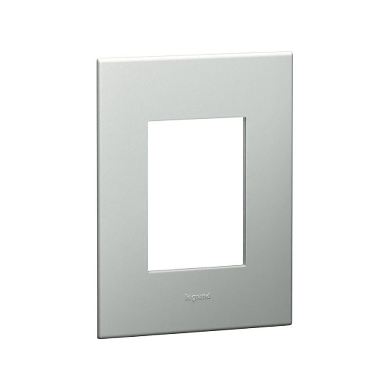 LEGRAND - Plate Arteor, US, 3 Modules, Square, 2''x4'', Pearl Aluminium