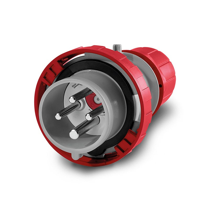 SCAME - Industrial Plug, 32A, 3P+E, 6h, IP66/IP67/IP69, 380-415V, 50Hz, 60Hz, Screw Terminals, with Reverse Device