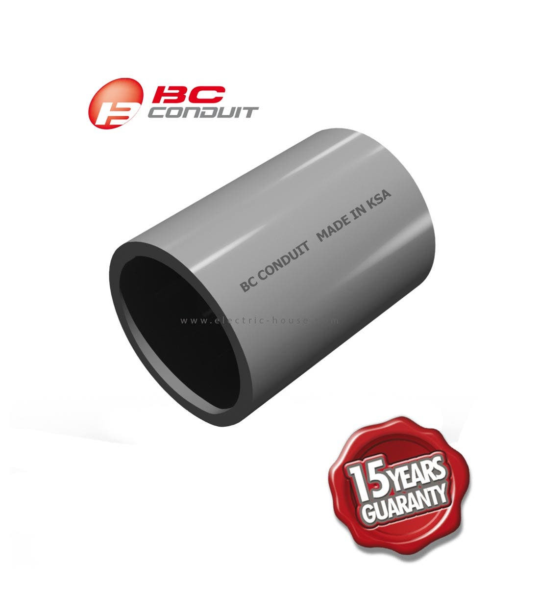 BAHRA CONDUIT - Coupling UPVC Nema Std 1&1/2" - Grey