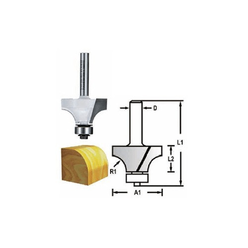 Accessories, Router Bits, Beading Bit with Bearing, 20.3X50.5X6mm
