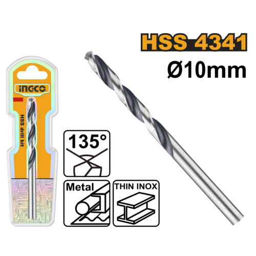 HSS steel drill bit 10 mm one pcs High-quality ريشة ثقب حديد هاى كواليتى10 ملى بالحبة