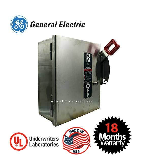 GENERAL ELECTRIC - Safety Switch, Non-Fusible 3 Poles 60A, 600V Nema 1 