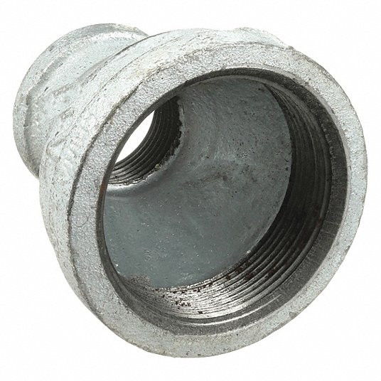 Reducing Coupling: Malleable Iron, 1 1/2 Inch x 3/4 Inch Pipe Size, NPT x NPT